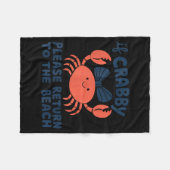 If Crabby Return to The Beach Summer Vacation フリースブランケット (正面(横))