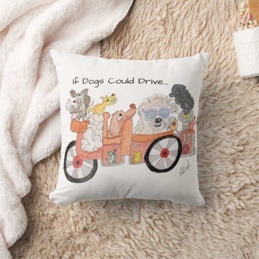If Dogs Could Drive クッション (ブランケット)