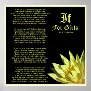 If For Girls Poem by J.P. McEvoy Print ポスター