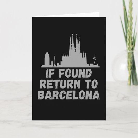  If Found Return To Barcelona- Spanish Catalan カード (正面)