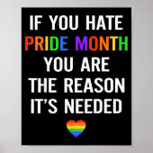 If Hate Pride Month The Reason Needed LGBT ポスター (正面)