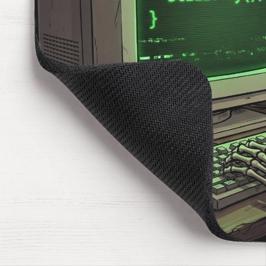 If Hope <= 0 Still Try | Cyberpunk Coding Gaming マウスパッド (コーナー)