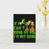 If I Can't Bring My Dog I'm Not Going,christmas Ha カード (黄色い花)