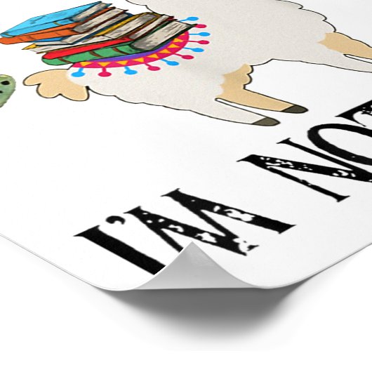 If I Can't Take My Book I'm Not Going Llama ポスター (角)