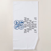 If I Die at Work Please Place My PPE On Me ビーチタオル (正面)