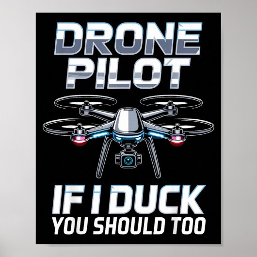 If I Duck Drone Lot Drone Operator Rc Quaopter Fly ポスター (正面)