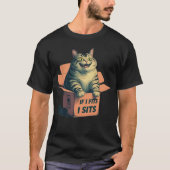 If I Fits I Sits Cat Tシャツ (正面)