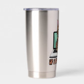 If I Fits I Sits Funny Cat Meme Laptop Worker Gift 保温保冷タンブラー (右面)