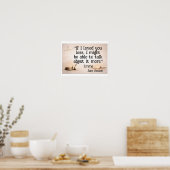 If I loved you less … Jane Austen quote ポスター (キッチン)