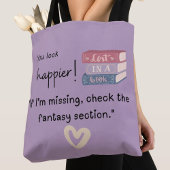 “If I’m missing, check the fantasy section.” トートバッグ