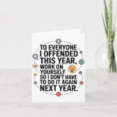 If I Offended You Work On Yourself Funny New Year  カード (正面)