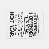 If I Offended You Work On Yourself Funny New Year フリースブランケット (正面(横))