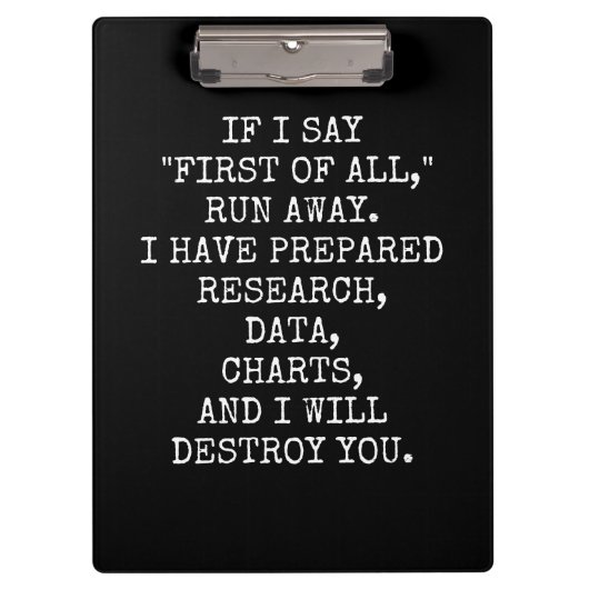 If I say First of all, run away, クリップボード (正面)