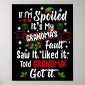 If I'm Siled It’s My Grandma’s Fault Funny Christm ポスター (正面)
