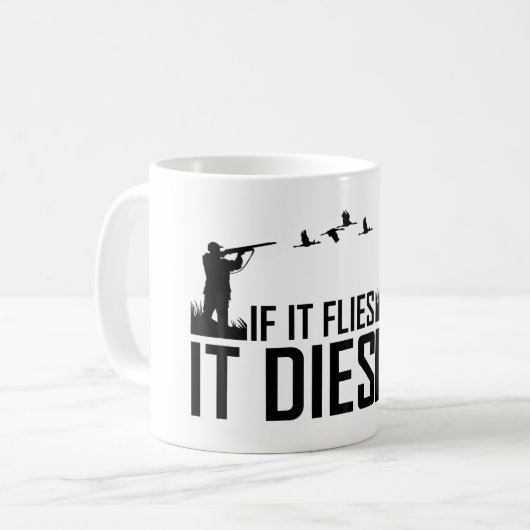 If It Flies It Dies コーヒーマグカップ (正面左)