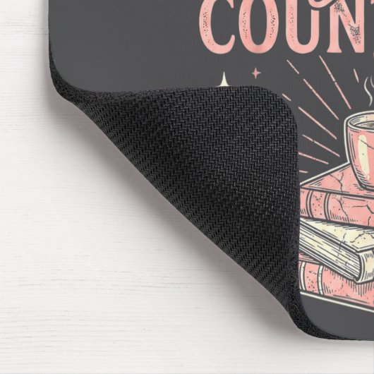 If It Involves Books &amp; Pajamas Count Me In Cut マウスパッド (コーナー)