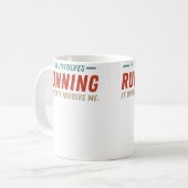 If It Involves Running It Doesn'T Involve Me Funny コーヒーマグカップ (正面左)