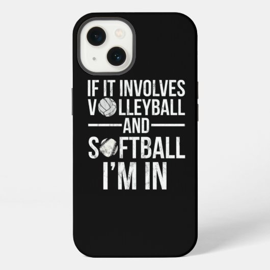 If It Involves Volleyball And Softball IM In  iPhoneケース (裏面)