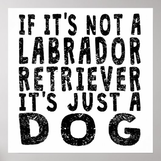 If It's Not A Labrador Retriever ポスター (正面)