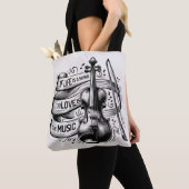 If Life Is a Song Love Is the Music Tote Bag トートバッグ (クローズアップ)