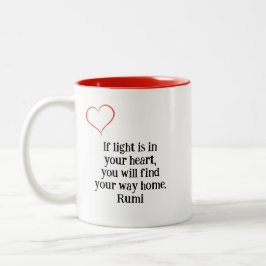 If Light Is In Your Heart - Rumi ツートーンマグカップ