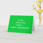 IF LIVE GIVES U LIMES MAKE MARGARITAS BIRTHDAY カード (黄色い花)