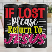 If Lost Please Return To Jesus タンブラー