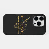 If Lost Return To – 名前入りiPhone 16 Pro iPhoneケース (裏面横)