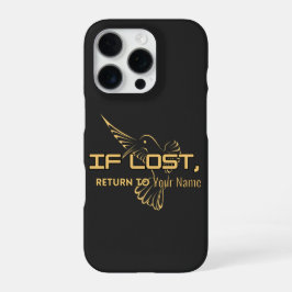 If Lost Return To – 名前入りiPhone 16 Pro iPhone 16 Proケース