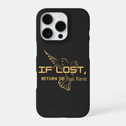 If Lost Return To – 名前入りiPhone 16 Pro iPhoneケース (裏面)