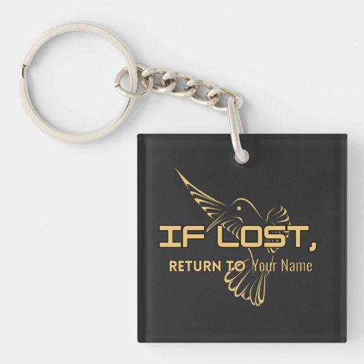 If Lost Return To – Personalized Name キーホルダー (正面)