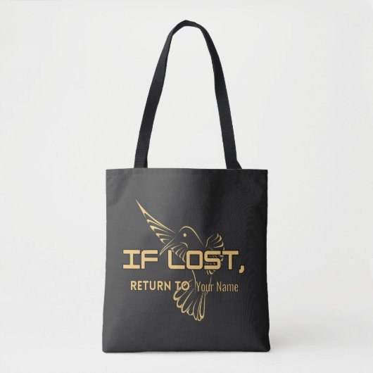 If Lost Return To – Personalized Name Tote Bag トートバッグ (正面)