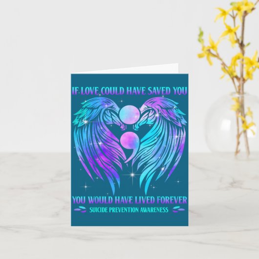 If Love Could Have Saved You Suicide Prevention Aw カード (黄色い花)