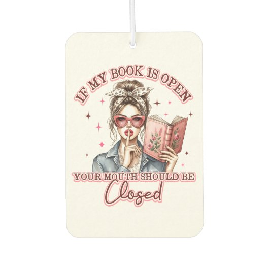 If My Book Is Open...  カーエアーフレッシュナー (正面)
