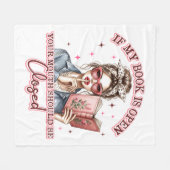 If My Book Is Open...  フリースブランケット (正面(横))