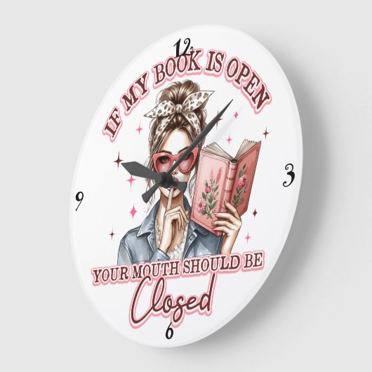 If My Book Is Open... ラージ壁時計 (傾斜)