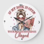 If My Book Is Open... ラージ壁時計 (正面)