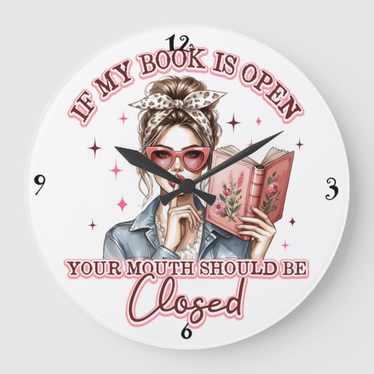 If My Book Is Open...  ラージ壁時計 (正面)