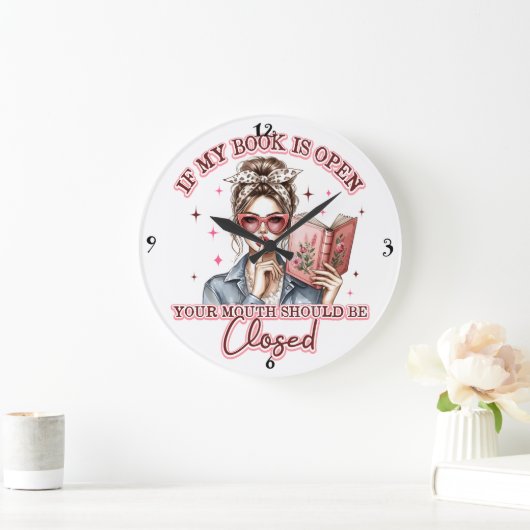 If My Book Is Open...  ラージ壁時計 (ホーム)
