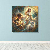 If My Pet Were Human Stretch canvas キャンバスプリント (インサイチュ (ウッドフロア))