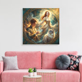 If My Pet Were Human Stretch canvas キャンバスプリント (インサイチュ (リビング))