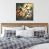 If My Pet Were Human Stretch canvas キャンバスプリント (インサイチュ (寝室))