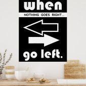 If Not Goes Right Go Left ポスター (キッチン)