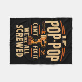 If P-p Cant Fix It - Grandparents Day フリースブランケット (正面(横))