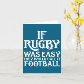 If Rugby Was Easy They Would Call It Football Funn カード (黄色い花)