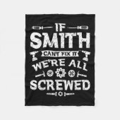 If Smith Can't Fix It We're All Screwed Funny Fath フリースブランケット (正面)