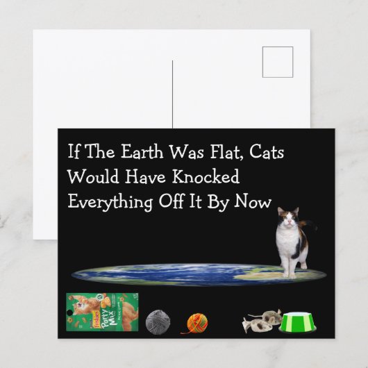 If the Earth Was Flat Postcard ポストカード (正面/裏面)
