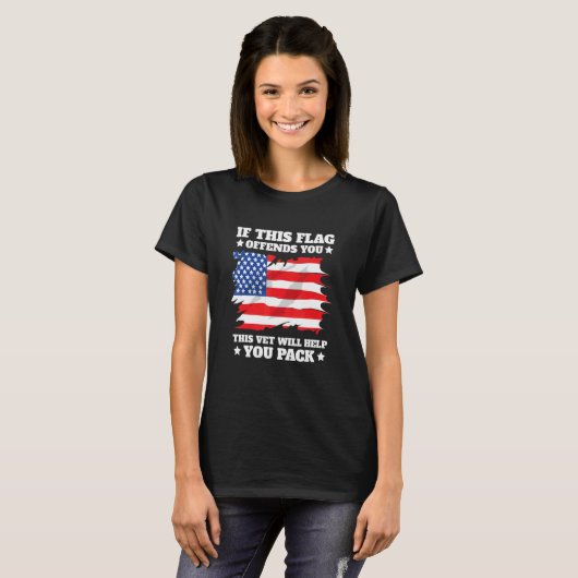 If This Flag Offends You This Vet Will Help You Pa Tシャツ (正面フル)