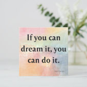 If You Can Dream It Watercolor Quote Card シーズンカード (スタンド正面)