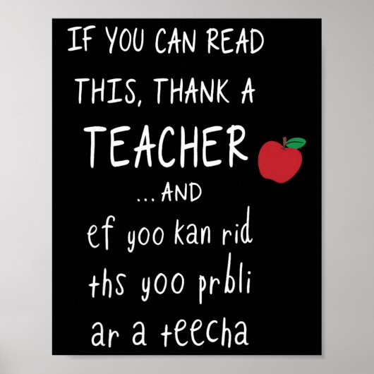 If You Can Read This Thank A Teacher And Ef Yoo Ka ポスター (正面)